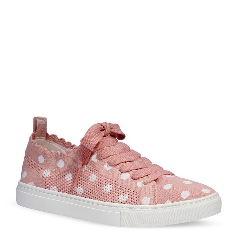 kate spade Pink Polka Dot Lace-Up Slip-On Sneaker
